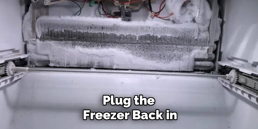 Plug the 
Freezer Back in