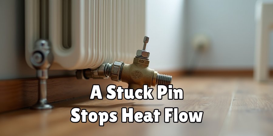 A Stuck Pin Stops Heat Flow