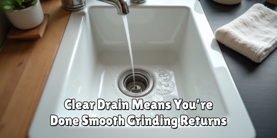 Clear Drain Means You’re Done Smooth Grinding Returns