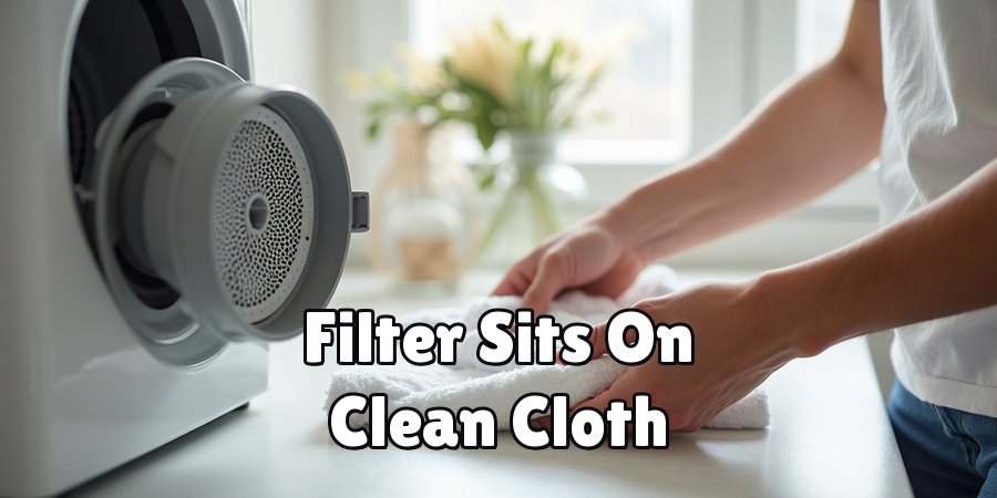 Filter Sits On Clean Cloth