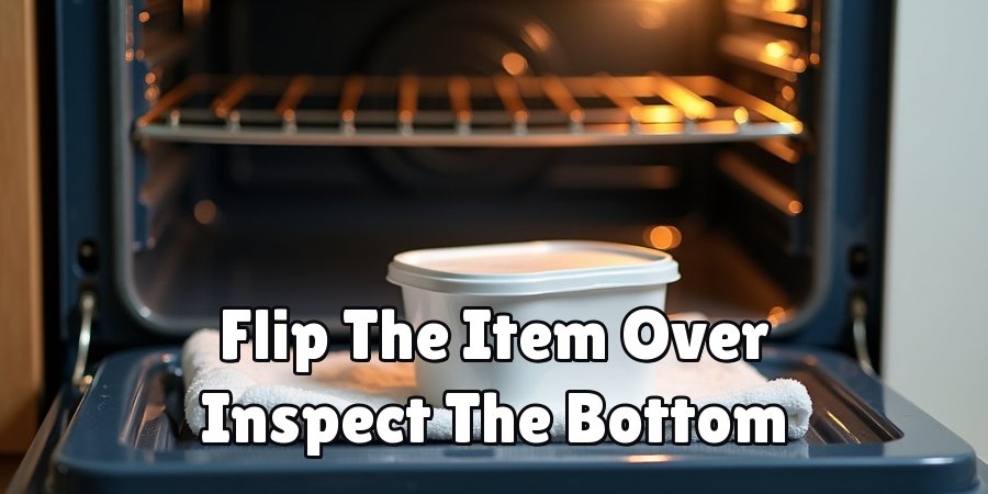 Flip The Item Over Inspect The Bottom