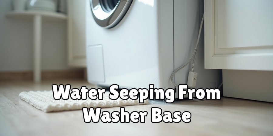 Water Seeping From Washer Base